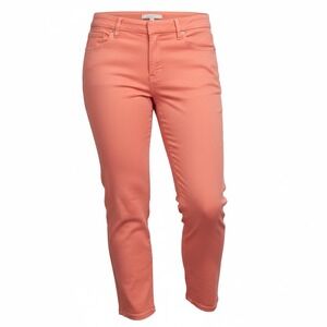Nine West Womens 12 Coral Salmon Slim Ankle Pants Spring Summer Stretch